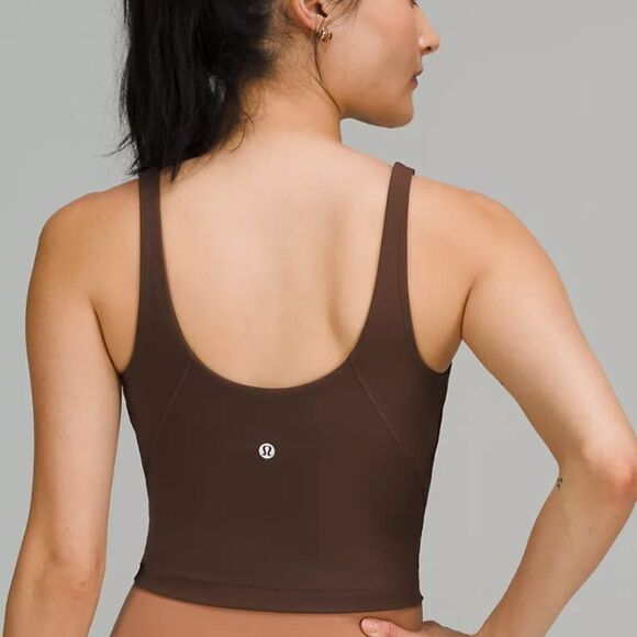 LULULEMON ALIGN Tank Top  Cropped JAVA Brown Coffee NWT 6 NULU Gorgeous! - Picture 4 of 5